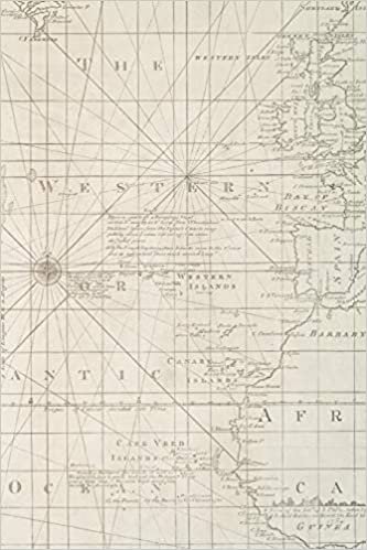 1781 Map With Part of Europe, Africa and America - A Poetose Notebook / Journal / Diary (50 pages/25 sheets) (Poetose Notebooks) indir