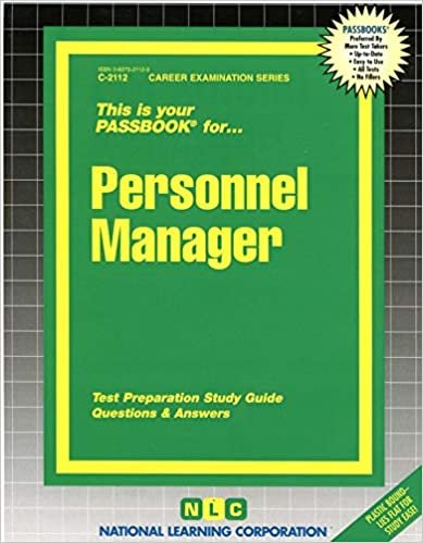 Personnel Manager: Passbooks Study Guide (Career Examination)