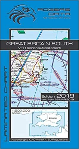 Great Britain South Rogers Data VFR Luftfahrtkarte 500k: England Süd VFR Luftfahrtkarte – ICAO Karte, Maßstab 1:500.000 indir