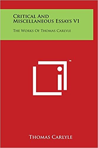 Critical And Miscellaneous Essays V1: The Works Of Thomas Carlyle