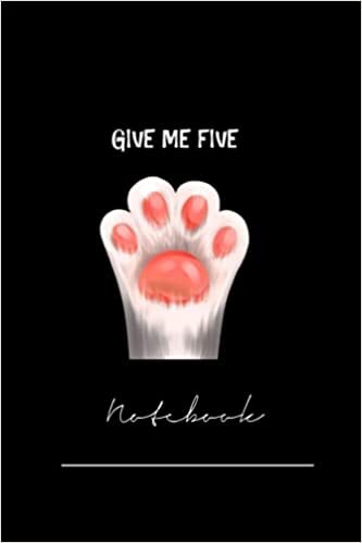 32423feter-give me five notebook kitty - 120 pages College Ruled Notebook Lined School Journal for girl boy teen indir