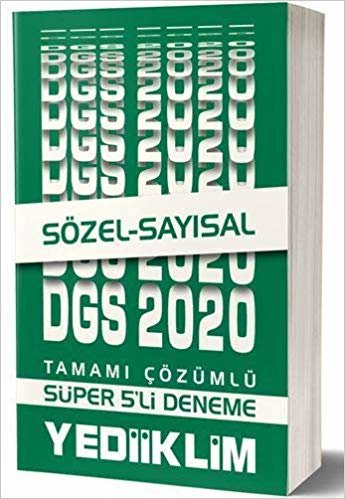 Yediiklim 2020 DGS Sözel Sayısal Süper 5li Çözümlü Deneme