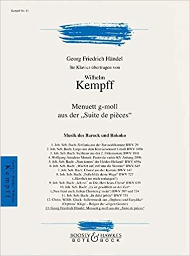 Menuett g-Moll: aus der "Suite de pièces". Klavier. (Musik des Barock und Rokoko)