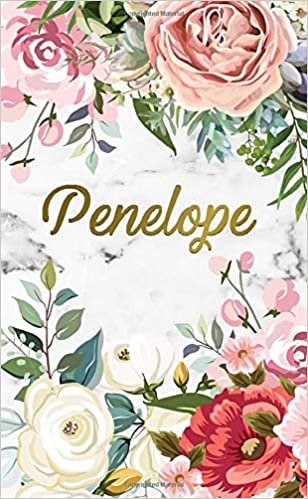 Penelope: 2020-2021 Nifty 2 Year Monthly Pocket Planner and Organizer with Phone Book, Password Log & Notes | Two-Year (24 Months) Agenda and Calendar ... Floral Personal Name Gift for Girls & Women indir