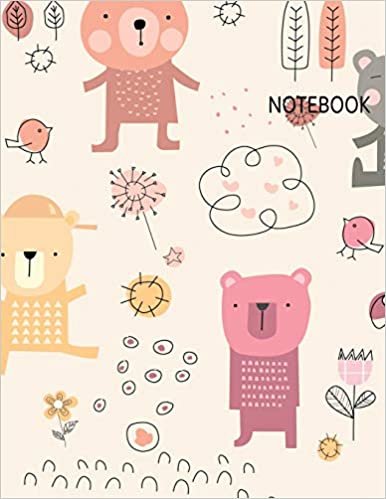 Notebook: Cute Bear Notebook (8.5 x 11 Inches) -110 Pages