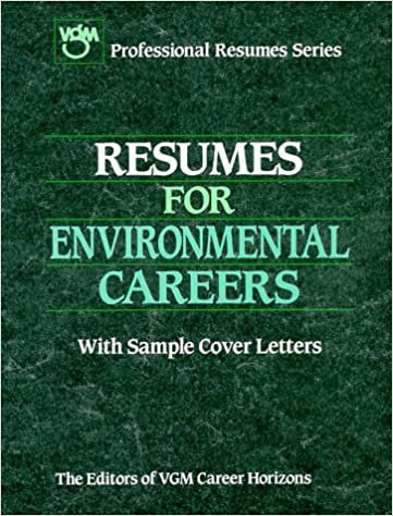 Resumes for Environmental Careers (VGM Professional Resumes Series) indir