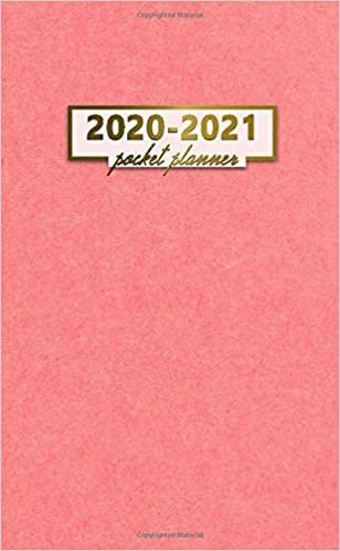 2020-2021 Pocket Planner: Cute Two-Year (24 Months) Monthly Pocket Planner & Agenda | 2 Year Organizer with Phone Book, Password Log & Notebook | Trendy Peach & Coral Pattern