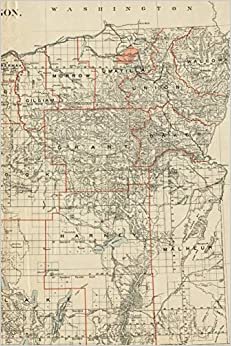 1889 Map of Oregon - A Poetose Notebook / Journal / Diary (50 pages/25 sheets) (Poetose Notebooks) indir