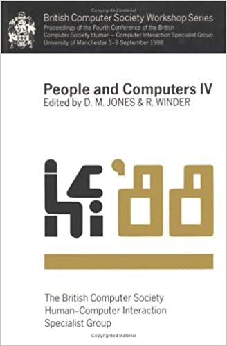 People and Computers IV (British Computer Society Workshop Series): 4th