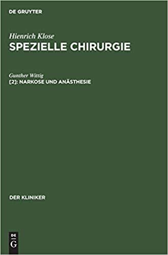 Narkose und Anästhesie (Der Kliniker) indir