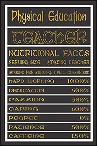 PHYSICAL EDUCATION TEACHER GIFTS: Novelty Lined Notebook - Funny Appreciation Present for Educators