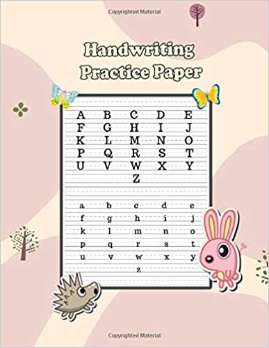 Handwriting Practice Paper: Kindergarten Writing With Lines for Children Learn to Write Handwriting, Large 8.5 x 11 Inches