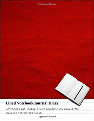 Lined Notebook Journal Diary: Notebooks And Journals Lines Composition Book Letter sized 8.5 x 11 Inch 100 Pages (Volume 1) indir