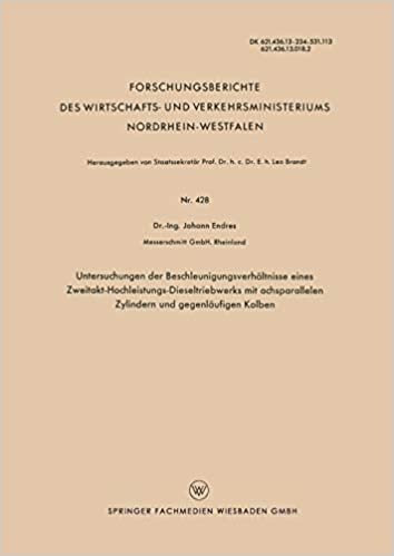 Untersuchungen der Beschleunigungsverhältnisse eines Zweitakt-Hochleistungs-Dieseltriebwerks mit achsparallelen Zylindern und gegenläufigen Kolben ... des Landes Nordrhein-Westfalen)