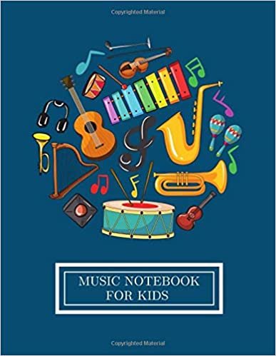 Music Notebook For Kids: Wide Staff Manuscript Paper, 8.5"x11", 100 Pages