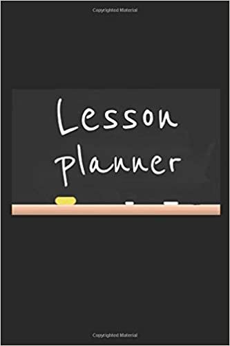 Lesson Planner: Undated Teacher Student Lesson Planner Journal for School, College | 6x9, Planning Book with 100 Template Pages | Black Color Design Cover indir
