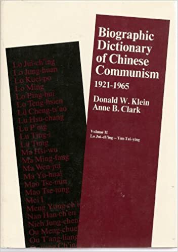 Biographic Dictionary of Chinese Communism: 1921-1965 (East Asian Series No. 57 2 Vols)
