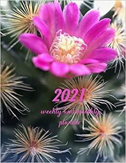 2021 Weekly and Monthly Planner: Pink bloom of Cactus | 12 Months Planner and Yearly Agenda Schedule Organizer & Federal Holidays Appointment ... | planner notebook 139 pages (8.5 x 11)"