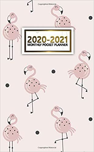 2020-2021 Monthly Pocket Planner: 2 Year Pocket Monthly Organizer & Calendar | Cute Pink Two-Year (24 months) Agenda With Phone Book, Password Log and Notebook | Pretty Flamingo & Dot Pattern