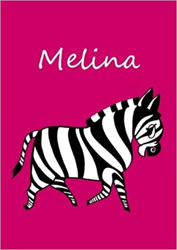 Malbuch / Notizbuch / Tagebuch - Melina: DIN A4 - blanko - Zebra
