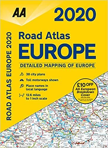AA Road Atlas Europe 2020