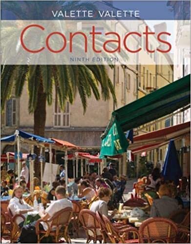 Contacts: Langue Et Culture Françaises