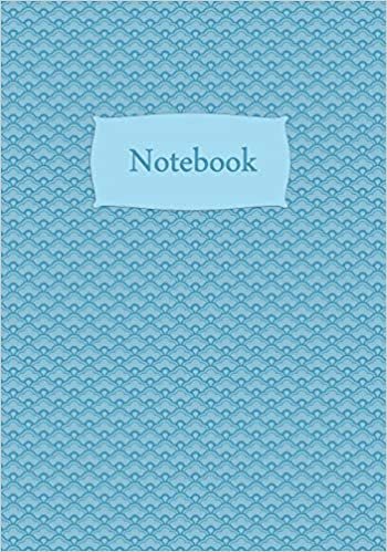 Notebook: Light Blue Layered Scallop Design