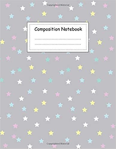 Composition Notebook: Cute Grey Pastel Seamless Wide Ruled ;Composition Book ;Large Notebook College Rule ;8.5" x 11" ;100 Pages for Back To School ,Student ,Girls ,s ,Kids