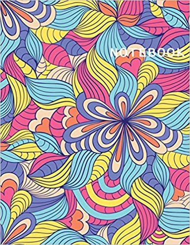 Notebook: Flower Colorful (8.5 x 11 Inches) 110 Pages