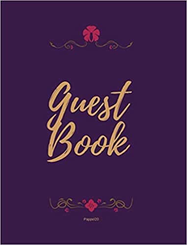 Guest Book - Golden Frame #3 on Pink Paper indir