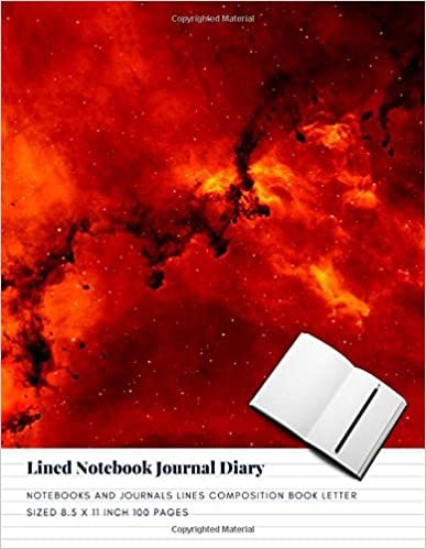Lined Notebook Journal Diary: Notebooks And Journals Lines Composition Book Letter sized 8.5 x 11 Inch 100 Pages (Volume 8) indir