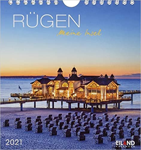 Rügen Postkartenkalender 2021 - Kalender mit perforierten Postkarten - zum Aufstellen und Aufhängen - mit Monatskalendarium - Format 16 x 17 cm