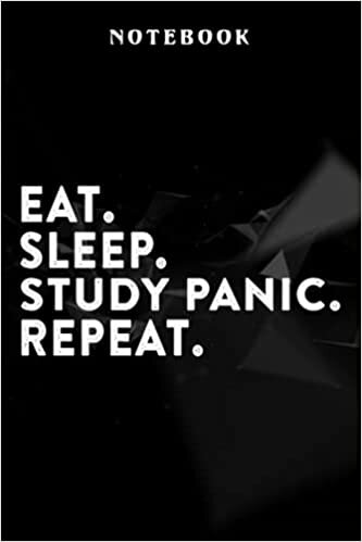 Study Panic - Med School Eat Sleep Study Panic Repeat Funny Doctor Student Graphic Notebook Planner: Softcover Journals to Write in for Women/Journal for Men/Writing Journal Notebook Lined, Organizer