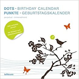 Dots Birthday Calendar - Perpetual Calendar - 30 x 30 cm
