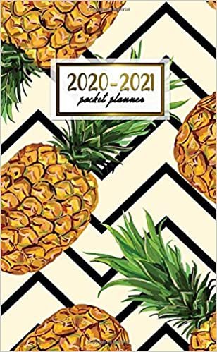 2020-2021 Pocket Planner: Cute Tropical Two-Year Monthly Pocket Planner and Organizer | 2 Year (24 Months) Agenda with Phone Book, Password Log & Notebook | Pretty Pineapple & Chevron Print