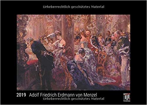 Adolf Friedrich Erdmann von Menzel 2019 - Black Edition - Timokrates Wandkalender, Bilderkalender, Fotokalender - DIN A3 (42 x 30 cm) indir