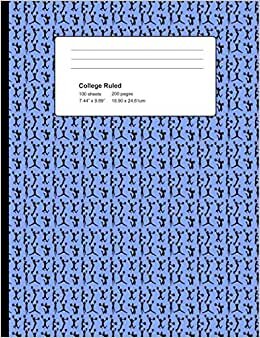 College Ruled 200 Pages: Light Blue Cheerleader Composition Notebook, Cute Cheerleader Pattern College Composition Book, Notebook For Cheerleaders