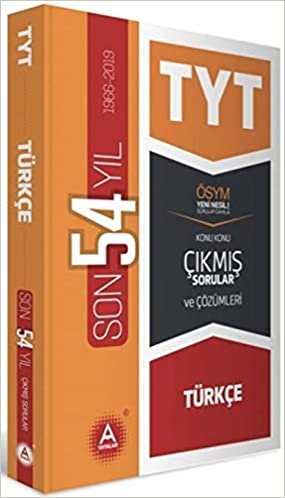 A Yayınları TYT Türkçe Son 54 Yıl Tamamı Çözümlü Konu Konu Çıkmış Sorular-YENİ