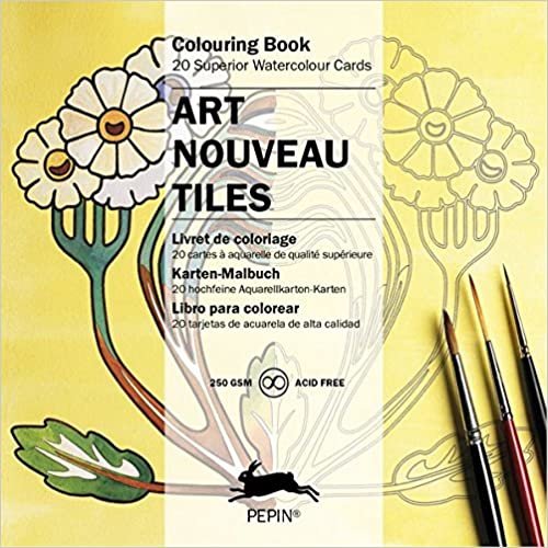 Art Nouveau Tiles: Colouring Cards / Karten-Sets zum Ausmalen: colouring book indir