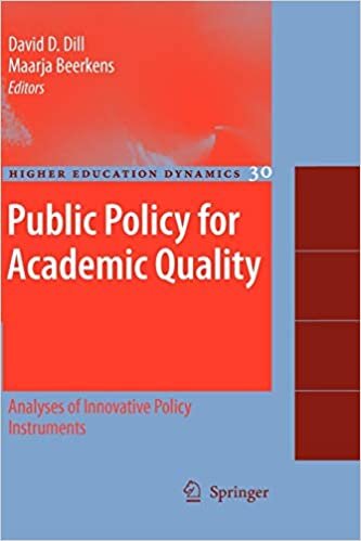 Public Policy for Academic Quality: Analyses of Innovative Policy Instruments (Higher Education Dynamics)