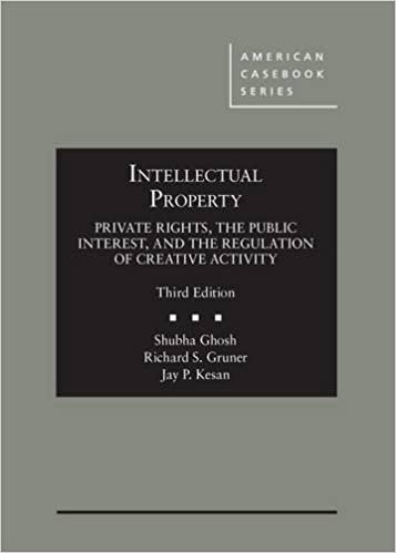 Intellectual Property: Private Rights, the Public Interest, and the Regulation of Creative Activity (American Casebook Series)
