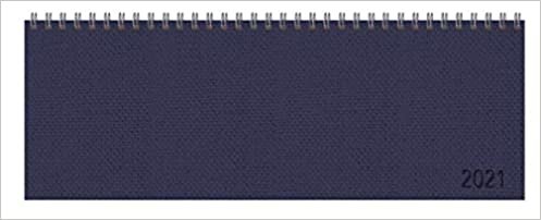 Tischquerkalender Professional Premium dunkelblau 2021: 1 Woche 2 Seiten; Bürokalender mit edlem Hardcover und nützlichen Zusatzinformationen im Format: 29,8 x 10,5 cm