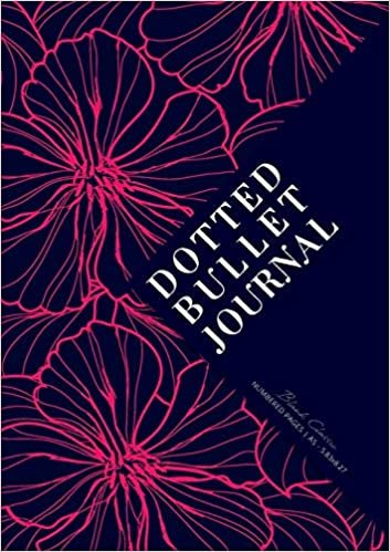 Dotted Bullet Journal: Medium A5 - 5.83X8.27 (Neon Pink Flowers) indir