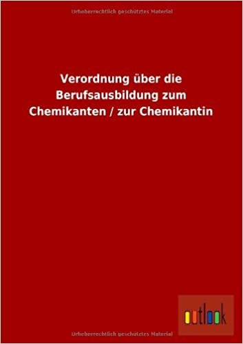 Verordnung Uber Die Berufsausbildung Zum Chemikanten / Zur Chemikantin