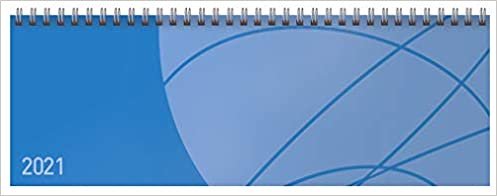 Tischquerkalender Professional Colourlux blau 2021: 1 Woche 2 Seiten; Bürokalender mit nützlichen Zusatzinformationen; Format: 29,8 x 10,5 cm indir