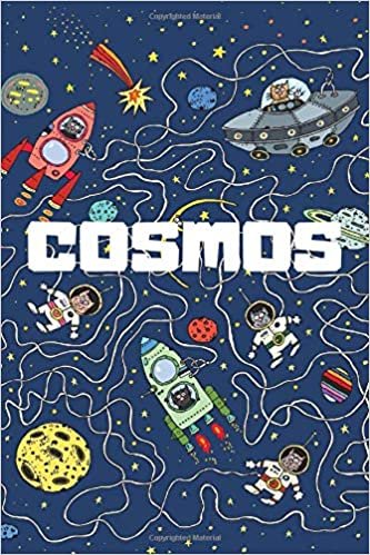 Cosmos: Cute Paper Notebook for Kids, Journal for Students, Notebook for Boys, Notebook for Girls, Notebook for Coloring Drawing and Writing (110 Pages, Lined, 6 x 9) (College Ruled) indir
