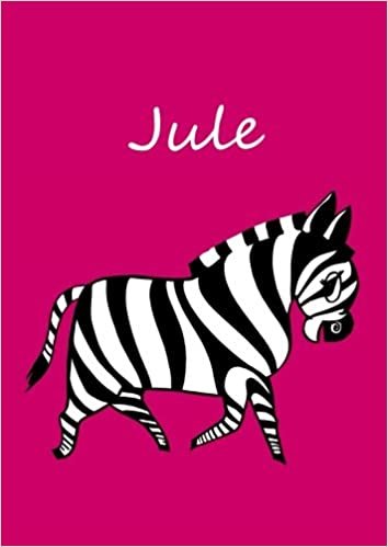 Malbuch / Tagebuch / Notizbuch - Jule (pink): A4 - blanko - Zebra indir