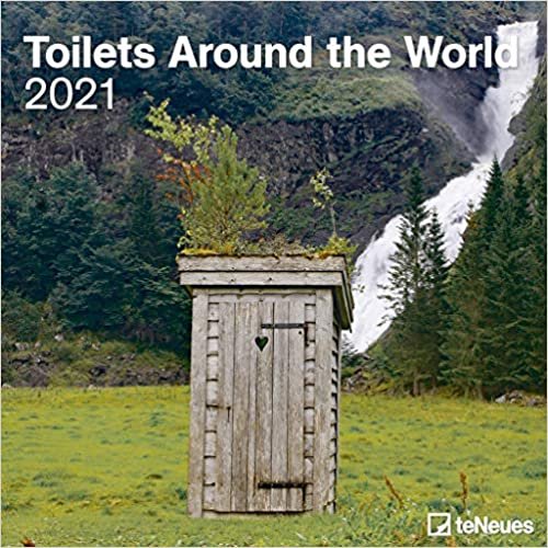 Toilets Around the World 2021 - Wand-Kalender - Broschüren-Kalender - 30x30 - 30x60 geöffnet - Toiletten-Kalender indir