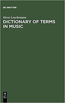 Dictionary of Terms in Music / Wörterbuch Musik: English - German, German - English indir