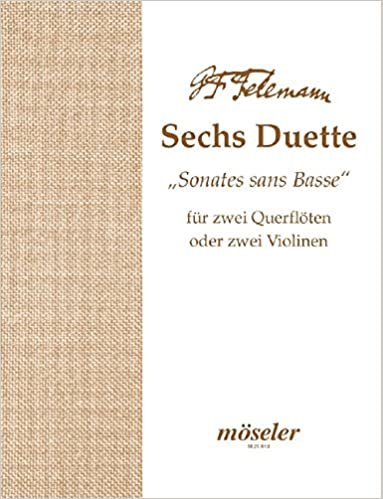 6 Duette/Sonaten: "Sonates sans Basse, 1727". op. 2. TWV 40:101-106. 2 Flöten (2 Violinen). Spielpartitur. indir